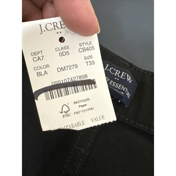 J.Crew Women's 33 Tall Curvy Essential Straight Leg Jeans Black NWT Inseam 29.5" - Picture 7 of 12